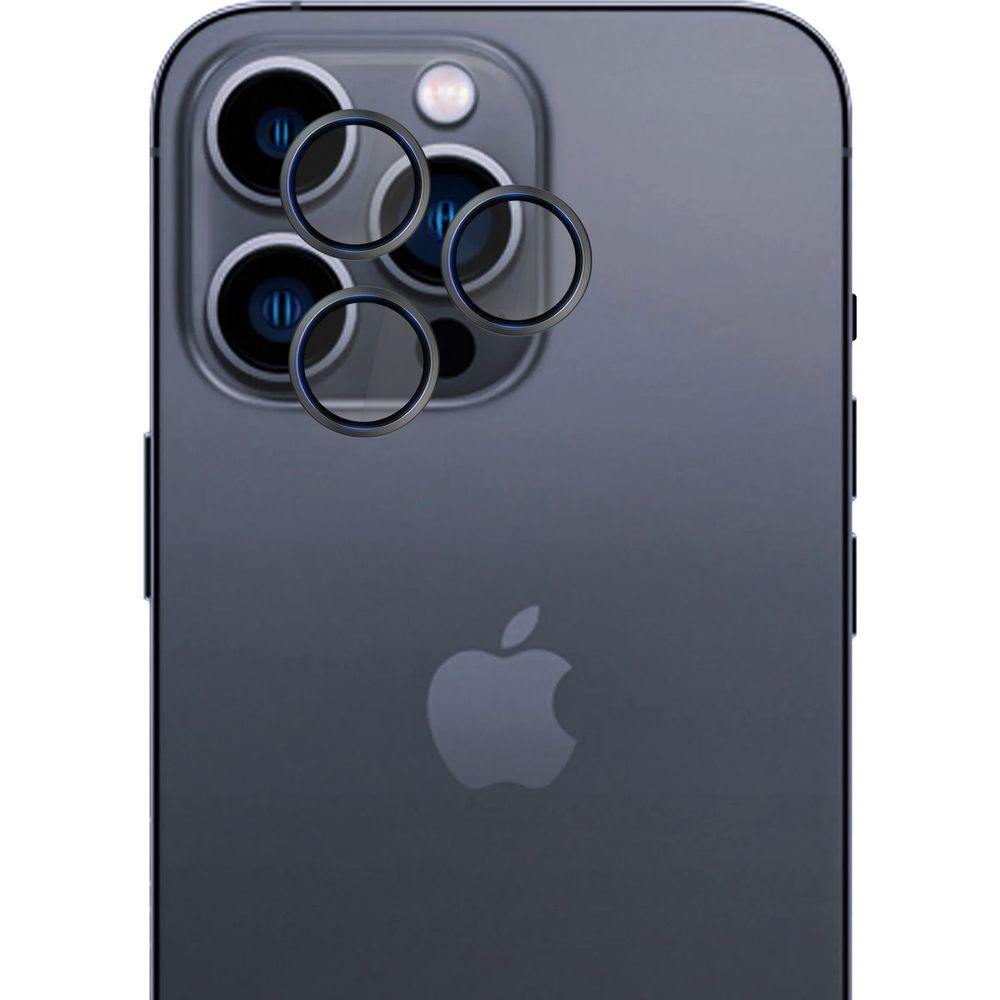 Objektivschutz für iPhone 15 Pro, 3mk Hardy Lens Protection Pro, Schwarz