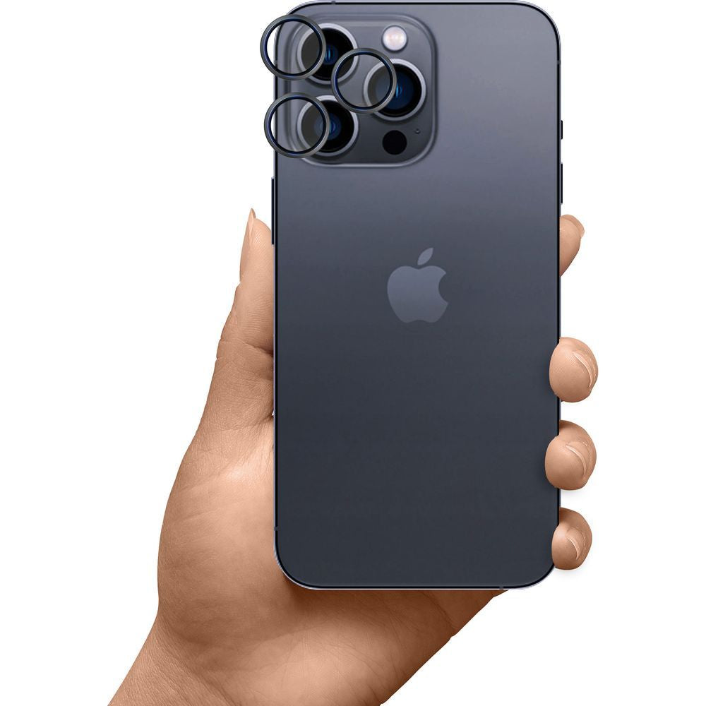 Objektivschutz für iPhone 15 Pro, 3mk Hardy Lens Protection Pro, Schwarz