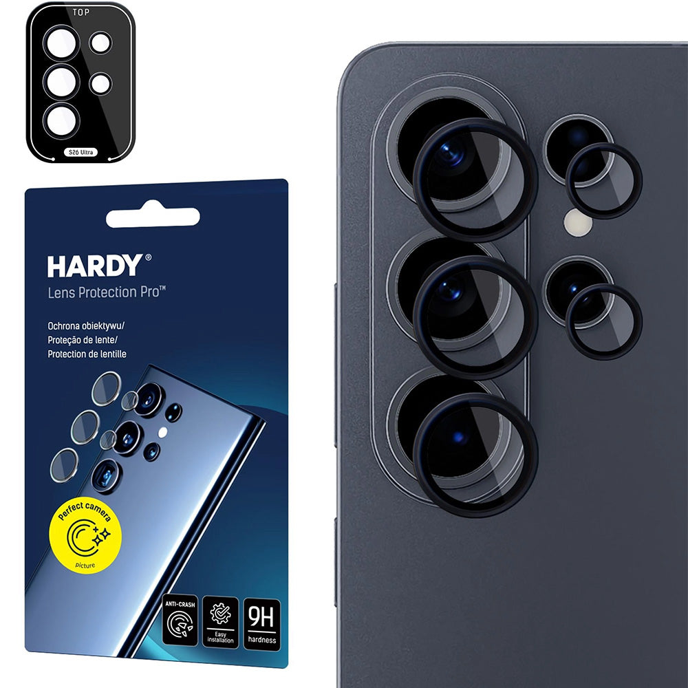 Objektivschutz für Galaxy S26 Ultra, 3mk Hardy Lens Protection Pro, 1 Set, Schwarz