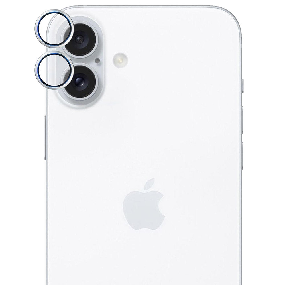Objektivschutz für iPhone 16 / 16 Plus, 3mk Hardy Lens Protection Pro, Silbern