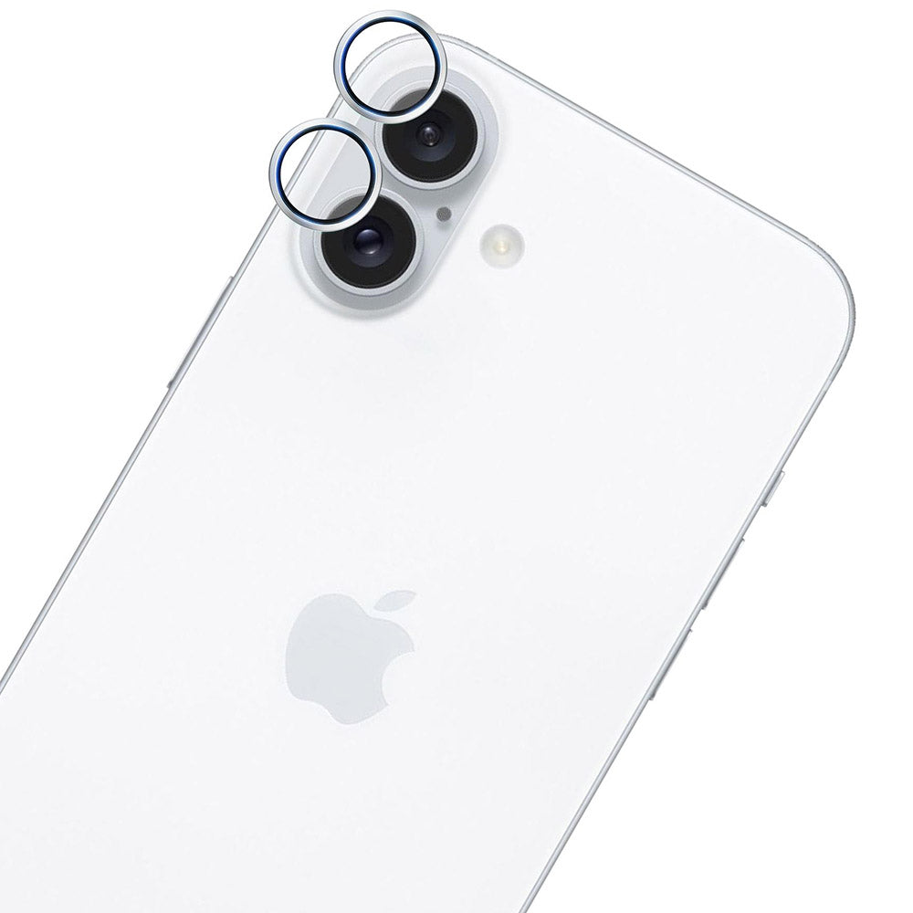 Objektivschutz für iPhone 16 / 16 Plus, 3mk Hardy Lens Protection Pro, Silbern