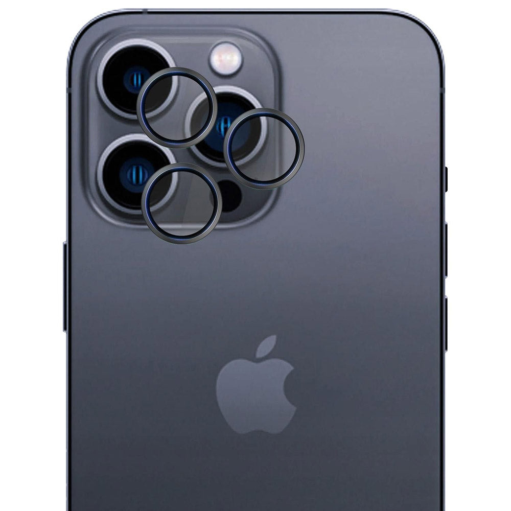 Objektivschutz für iPhone 16 Pro / 16 Pro Max, 3mk Hardy Lens Protection Pro, Schwarz