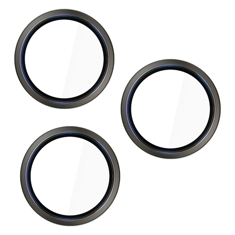 Objektivschutz für iPhone 16 Pro / 16 Pro Max, 3mk Hardy Lens Protection Pro, Titan/Grau