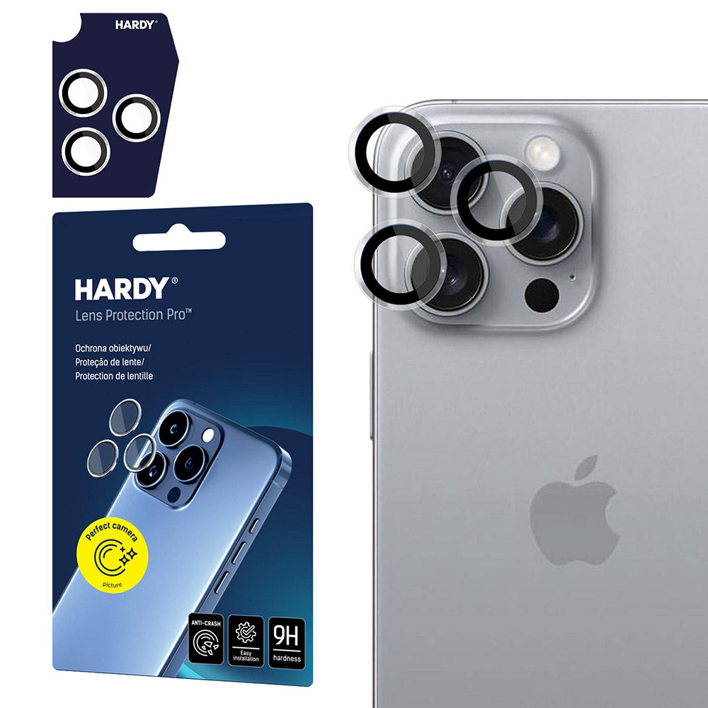 Objektivschutz für iPhone 16 Pro / 16 Pro Max, 3mk Hardy Lens Protection Pro, Transparent