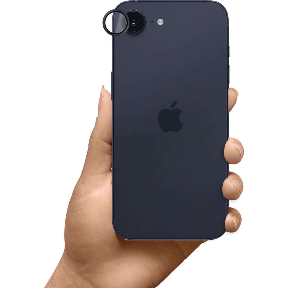Objektivschutz für iPhone 16e, 3mk Hardy Lens Protection Pro, Schwarz