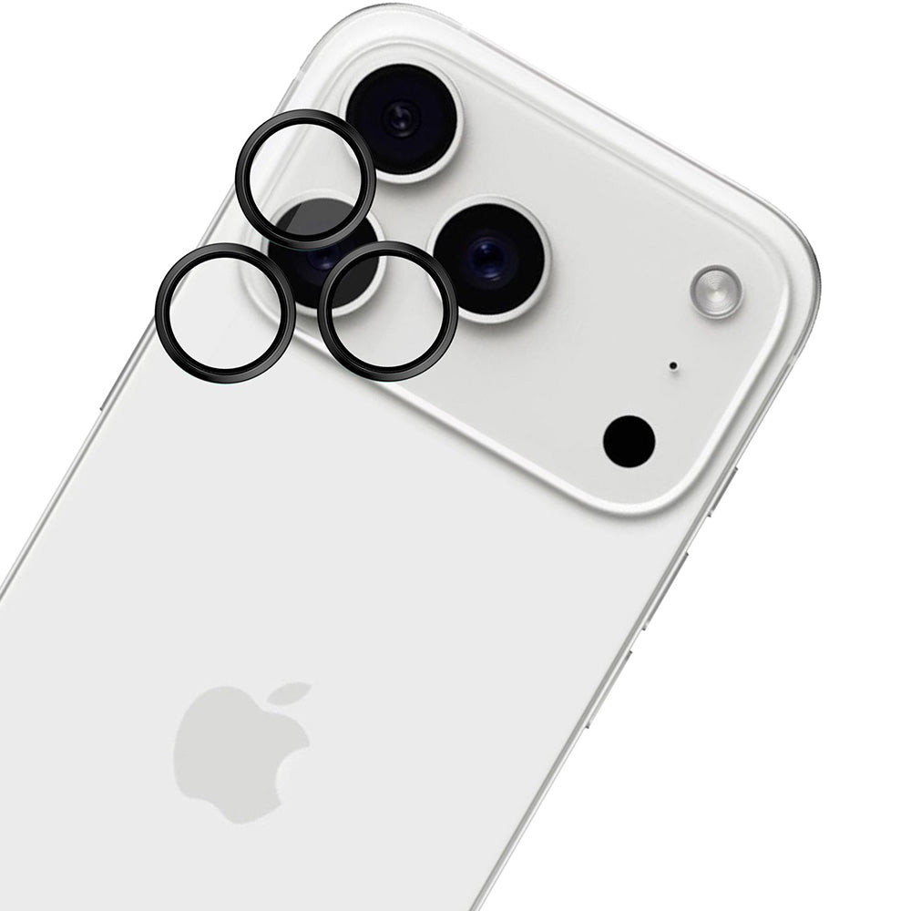 Objektivschutz für iPhone 17 Pro Max / 17 Pro, 3mk HARDY Lens Protection Pro, 1 Set, Schwarz