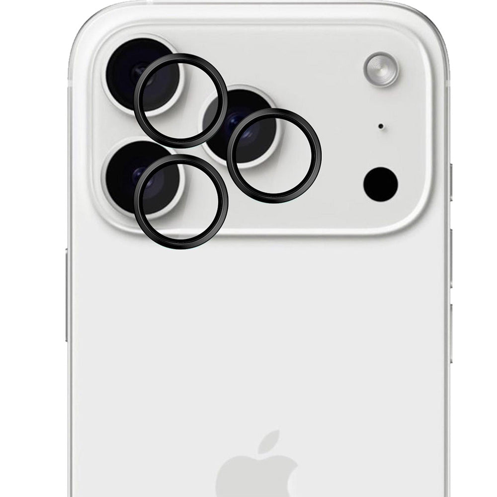 Objektivschutz für iPhone 17 Pro Max / 17 Pro, 3mk HARDY Lens Protection Pro, 1 Set, Schwarz