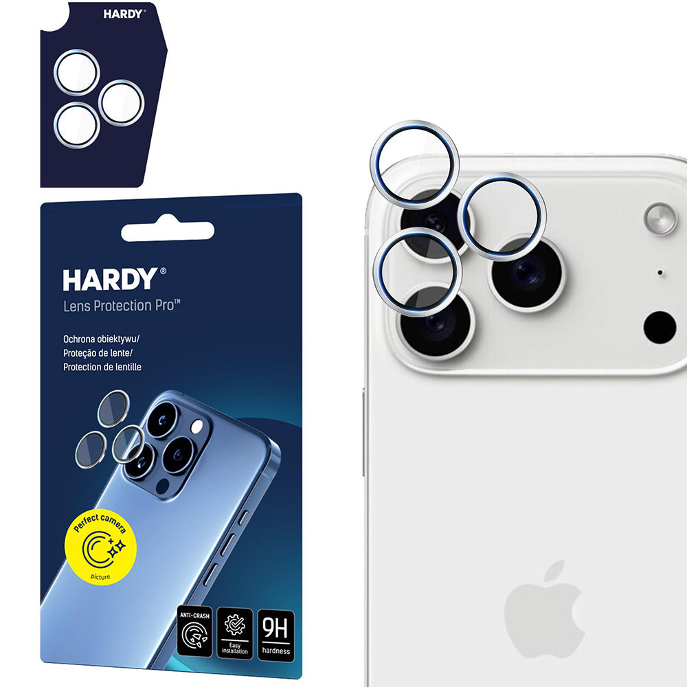 Objektivschutz für iPhone 17 Pro Max / 17 Pro, 3mk HARDY Lens Protection Pro, 1 Set, Silbern