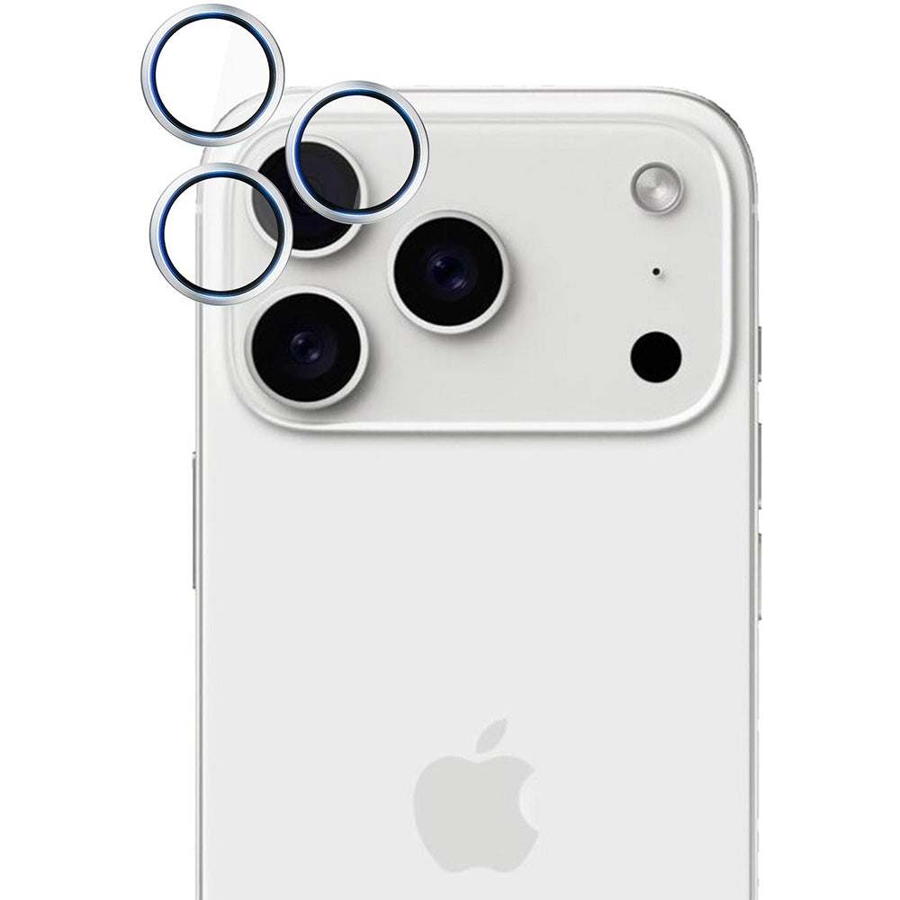Objektivschutz für iPhone 17 Pro Max / 17 Pro, 3mk HARDY Lens Protection Pro, 1 Set, Silbern