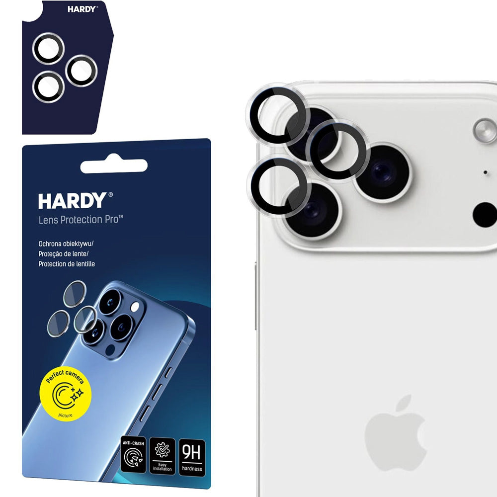Objektivschutz für iPhone 17 Pro Max / 17 Pro, 3mk HARDY Lens Protection Pro, 1 Set, Transparent