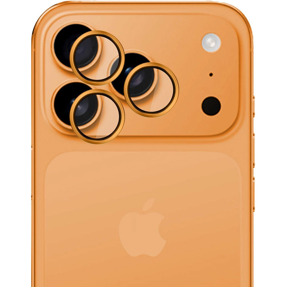 Objektivschutz für iPhone 17 Pro Max / 17 Pro, 3mk HARDY Lens Protection Pro, 1 Set, Orange
