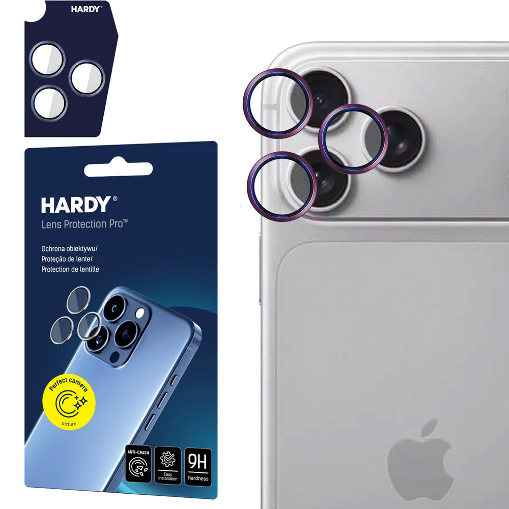 Objektivschutz für iPhone 18 Pro / Max, 3mk Hardy Lens Protection Pro, 1 Set, Burgunderrot (1/10)