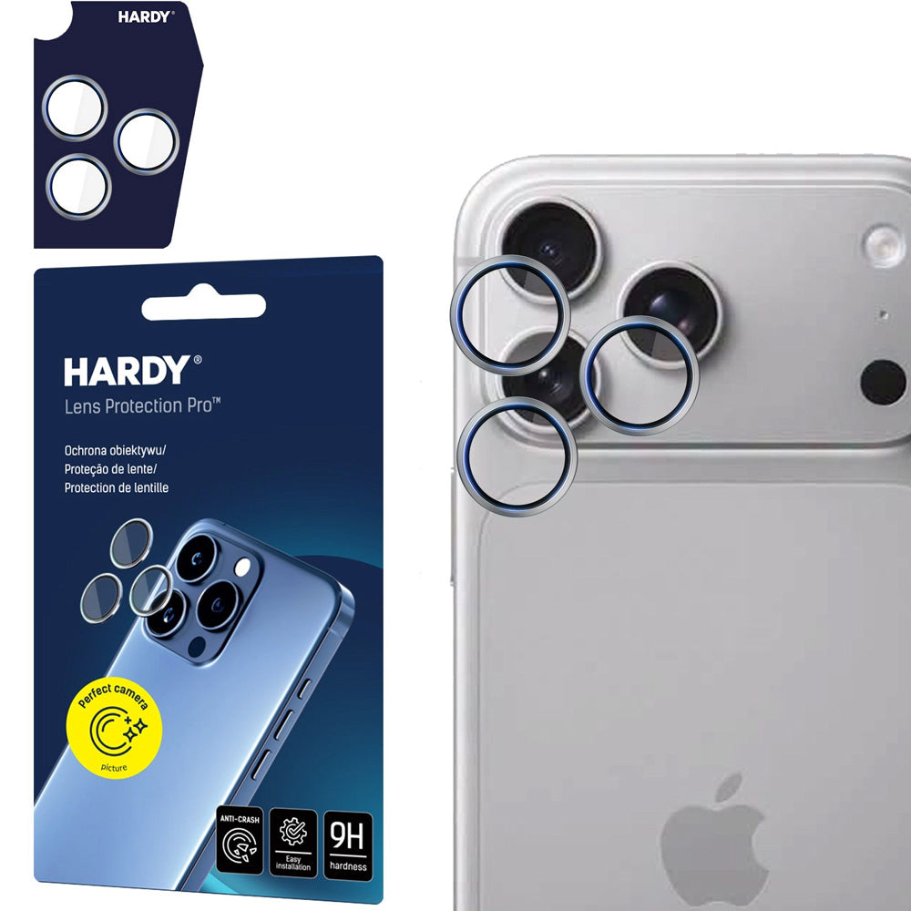 Objektivschutz für iPhone 18 Pro / Max, 3mk Hardy Lens Protection Pro, 1 Set, Silbern (1/10)