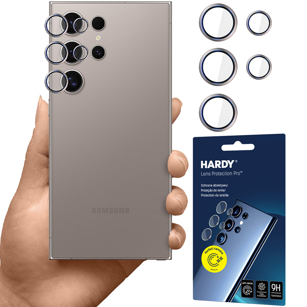 Objektivschutz für Galaxy S24 Ultra, 3mk Hardy Lens Protection Pro, Grau