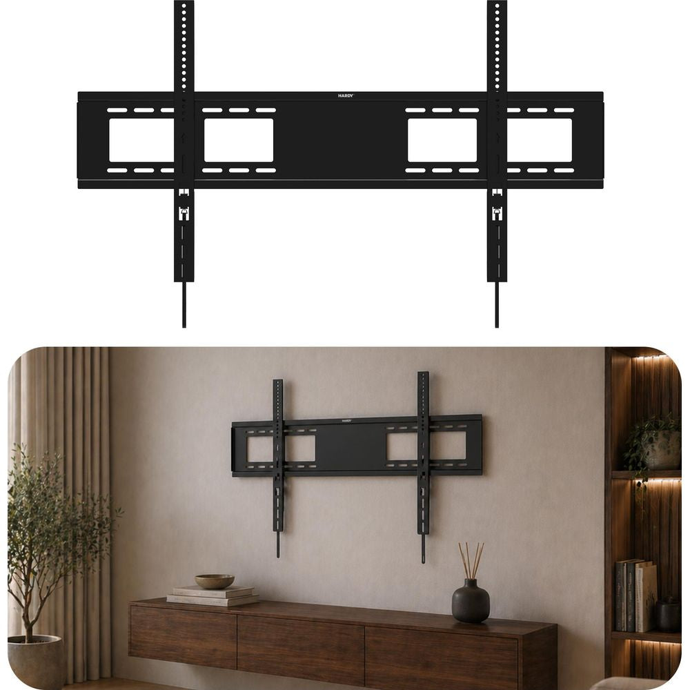Wandhalterung für TV und Monitor 60–120" mit VESA, 3mk Hardy MaxX 120, Schwarz