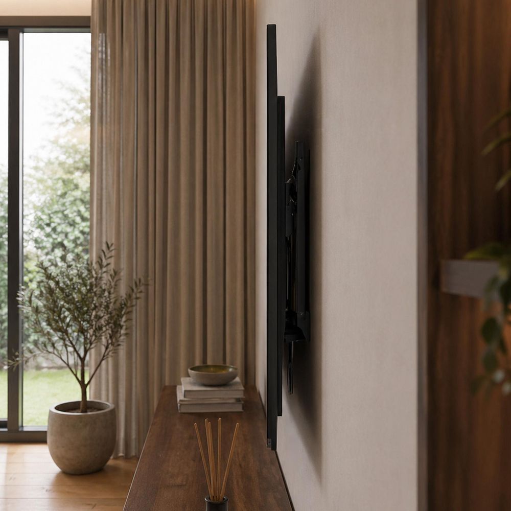 Wandhalterung für TV und Monitor 60–120" mit VESA, 3mk Hardy MaxX 120, Schwarz