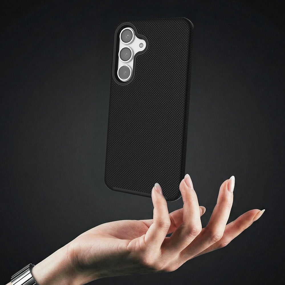 Handyhülle für Galaxy S25, 3mk Hardy Shockproof MagCase mit MagSafe, Schwarz