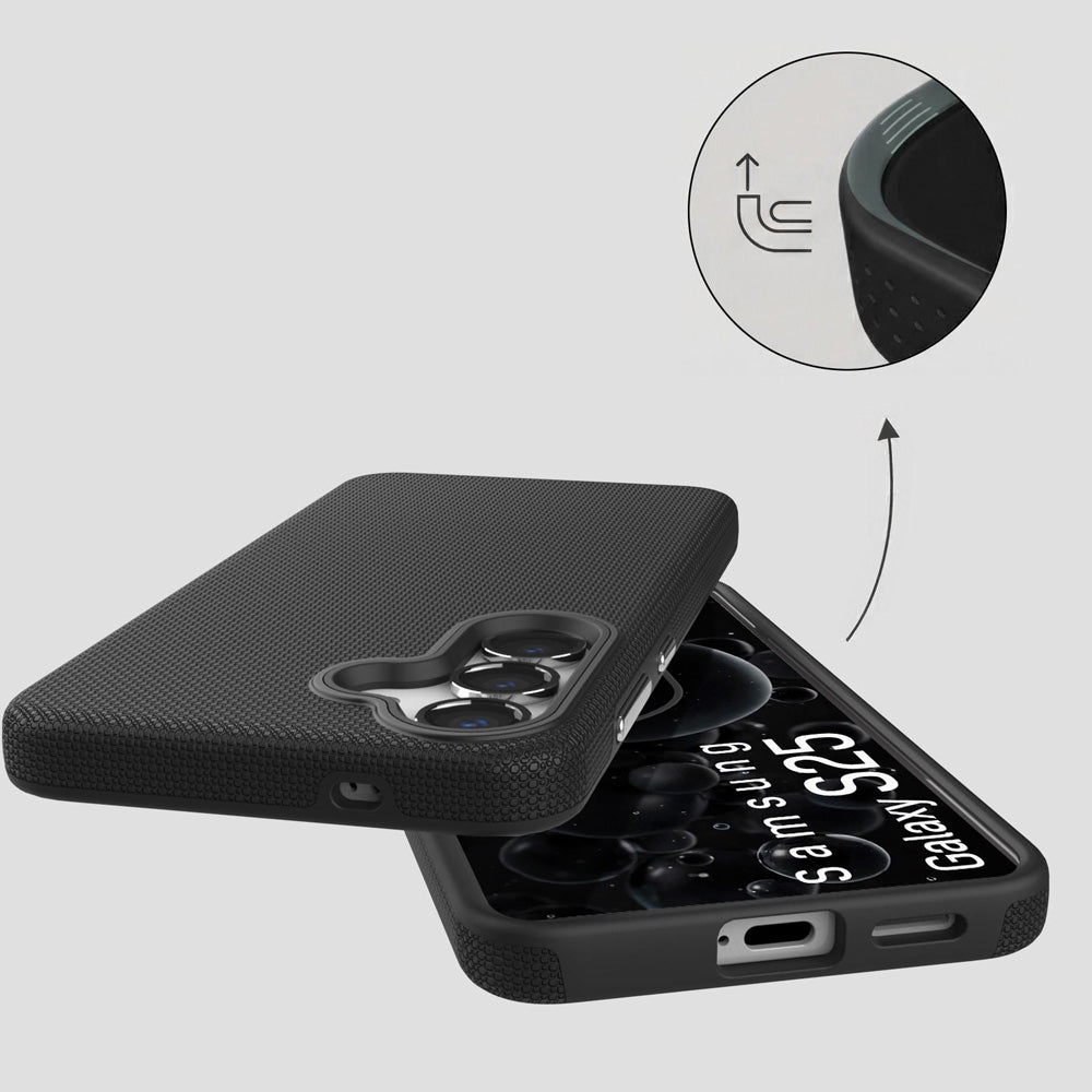 Handyhülle für Galaxy S25, 3mk Hardy Shockproof MagCase mit MagSafe, Schwarz