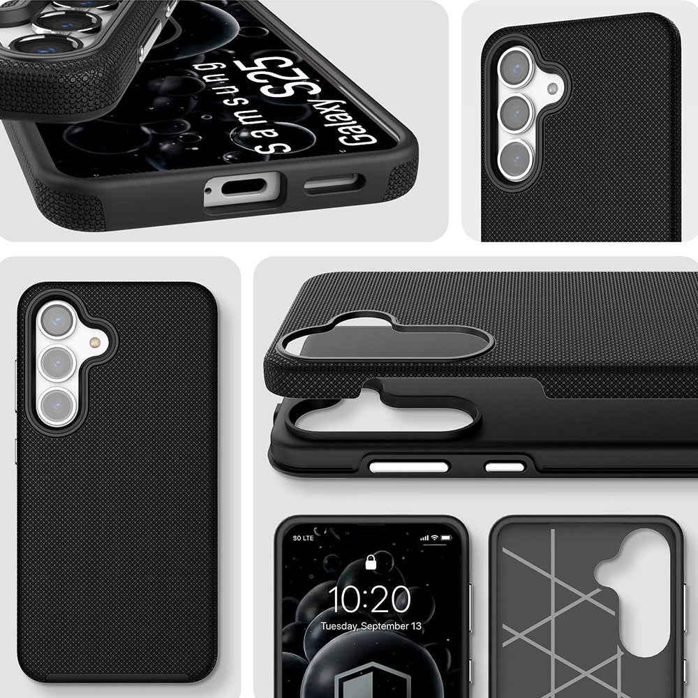 Handyhülle für Galaxy S25, 3mk Hardy Shockproof MagCase mit MagSafe, Schwarz