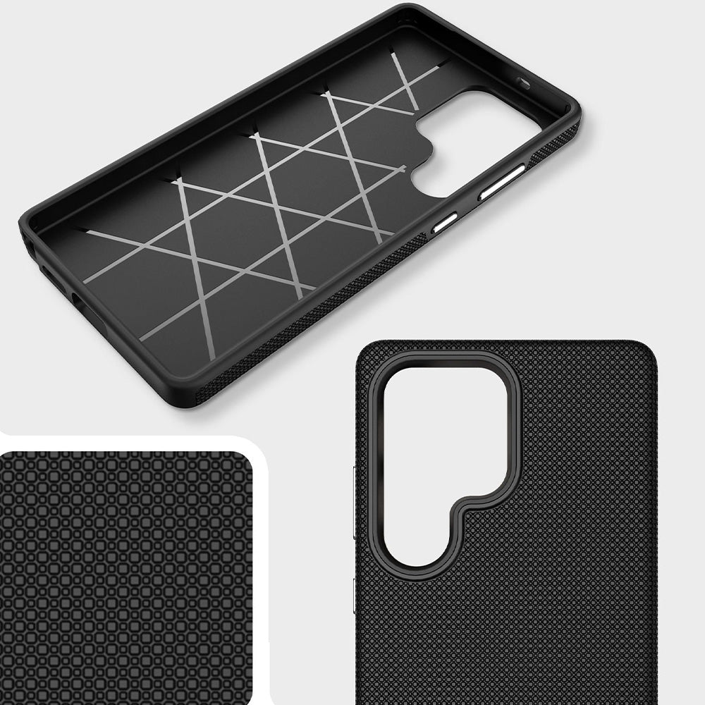 Handyhülle für Galaxy S25 Ultra, 3mk Hardy Shockproof MagCase mit MagSafe, Schwarz