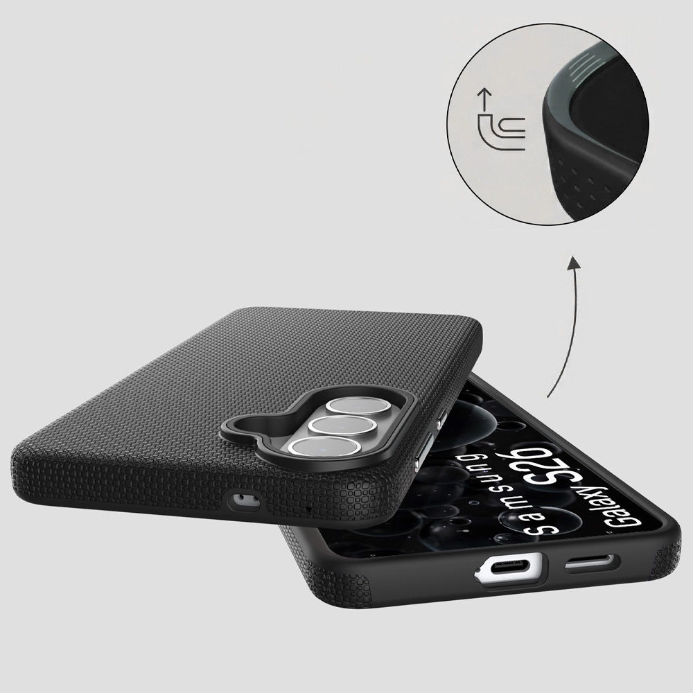 Handyhülle für Galaxy S26 FE, 3mk Hardy Shockproof MagCase mit MagSafe, Schwarz (9/12)