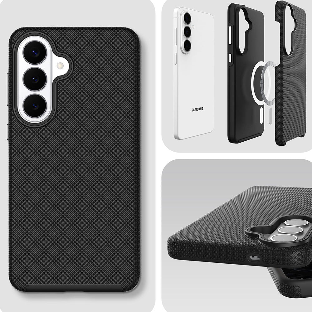 Handyhülle für Galaxy S26 Plus, 3mk Hardy Shockproof MagCase mit MagSafe, Schwarz