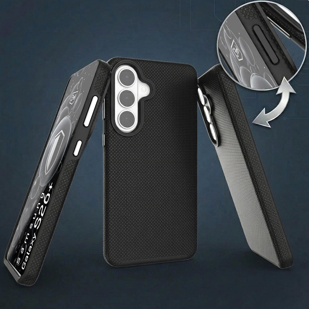Handyhülle für Galaxy S26 Plus, 3mk Hardy Shockproof MagCase mit MagSafe, Schwarz