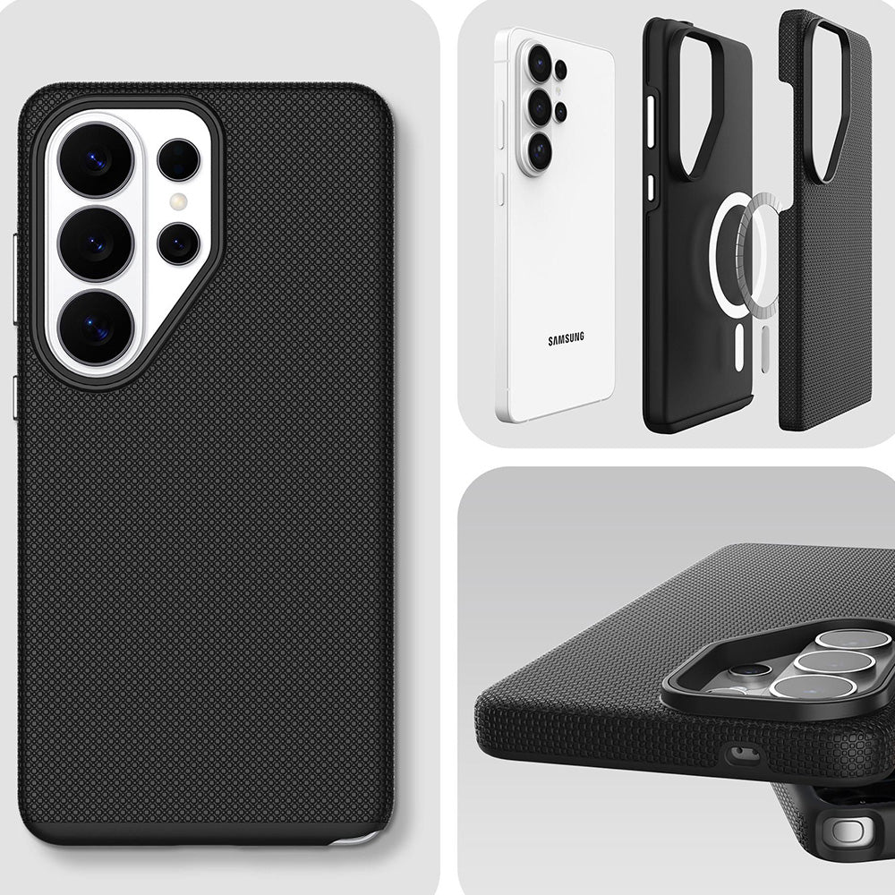 Handyhülle für Galaxy S26 Ultra, 3mk Hardy Shockproof MagCase mit MagSafe, Schwarz
