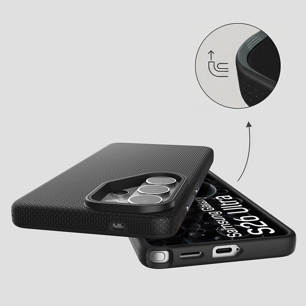 Handyhülle für Galaxy S26 Ultra, 3mk Hardy Shockproof MagCase mit MagSafe, Schwarz