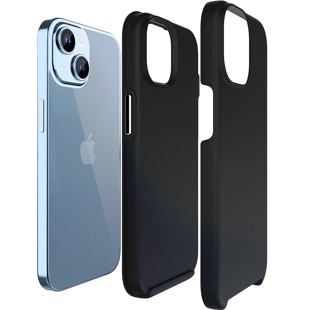 Handyhülle für iPhone 15, 3mk Hardy Shockproof MagCase mit MagSafe, Schwarz