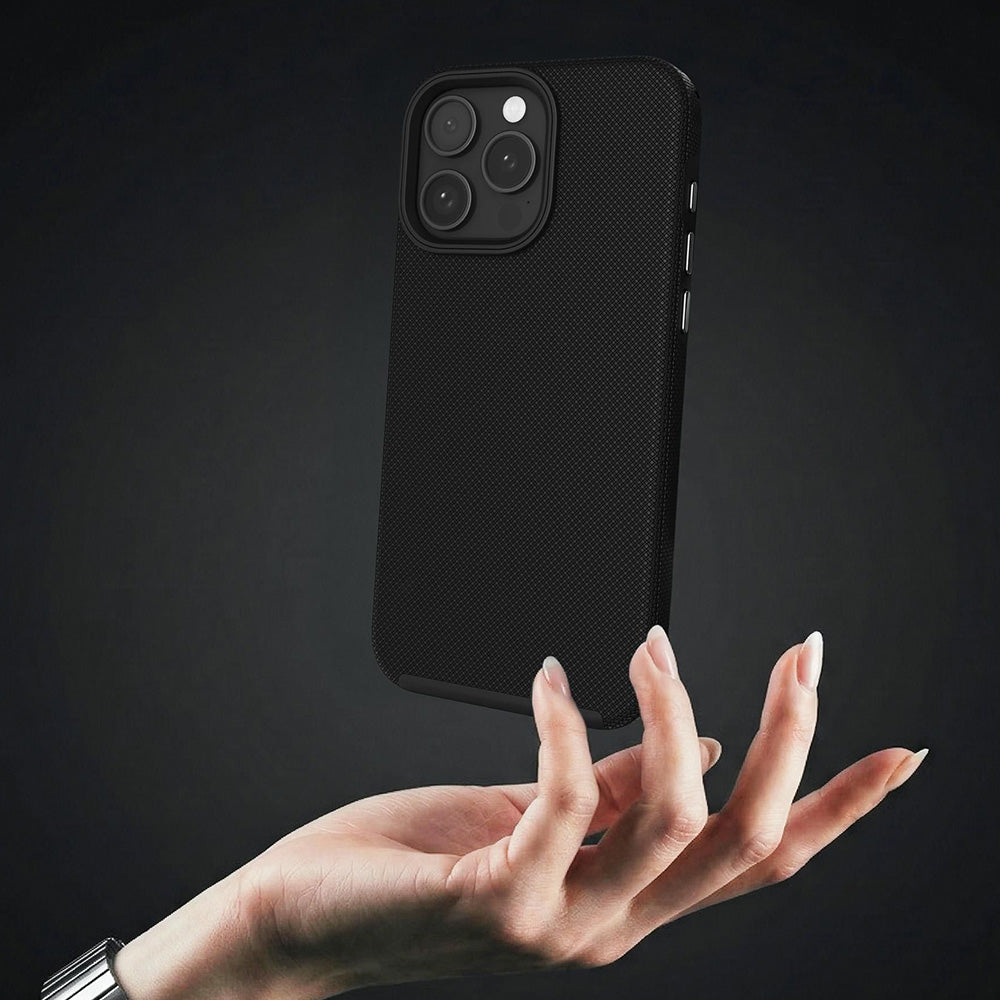 Handyhülle für iPhone 15 Pro Max, 3mk Hardy Shockproof MagCase mit MagSafe, Schwarz