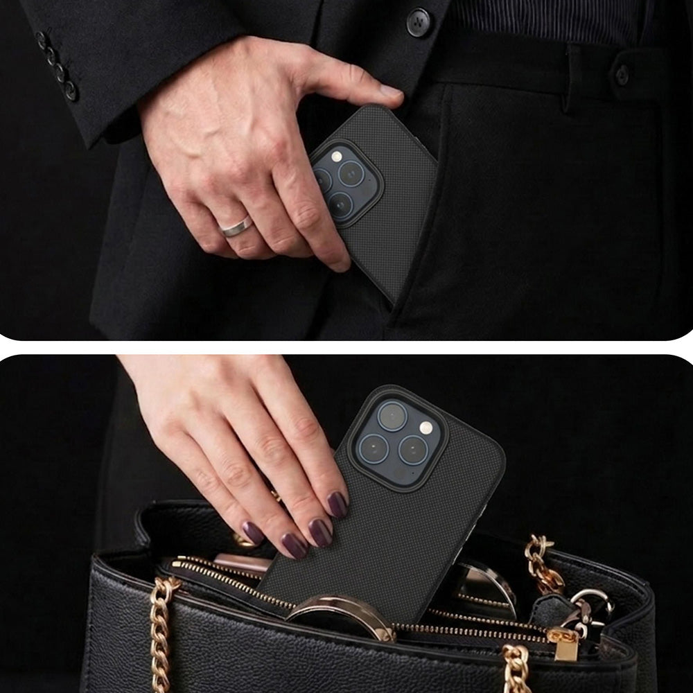 Handyhülle für iPhone 15 Pro Max, 3mk Hardy Shockproof MagCase mit MagSafe, Schwarz