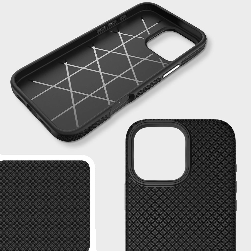 Handyhülle für iPhone 16 Pro, 3mk Hardy Shockproof MagCase mit MagSafe, Schwarz