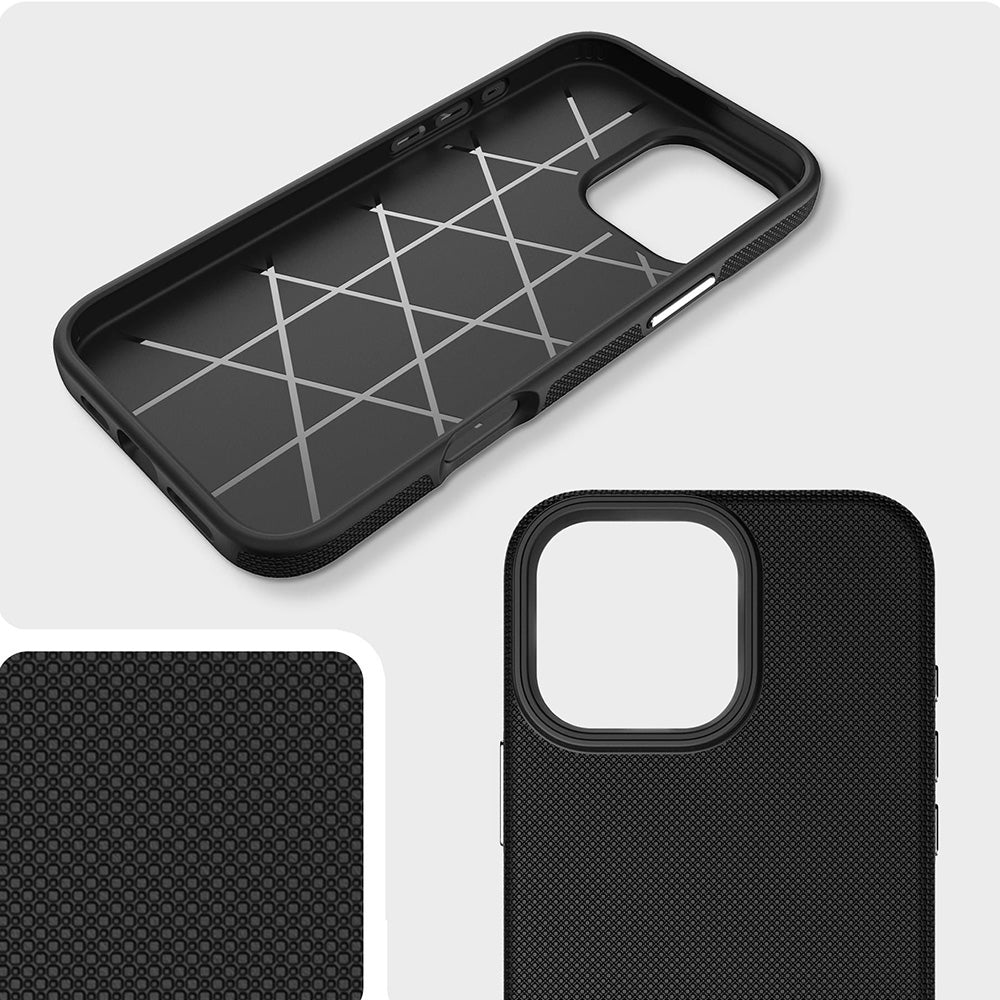 Handyhülle für iPhone 16 Pro Max, 3mk Hardy Shockproof MagCase mit MagSafe, Schwarz