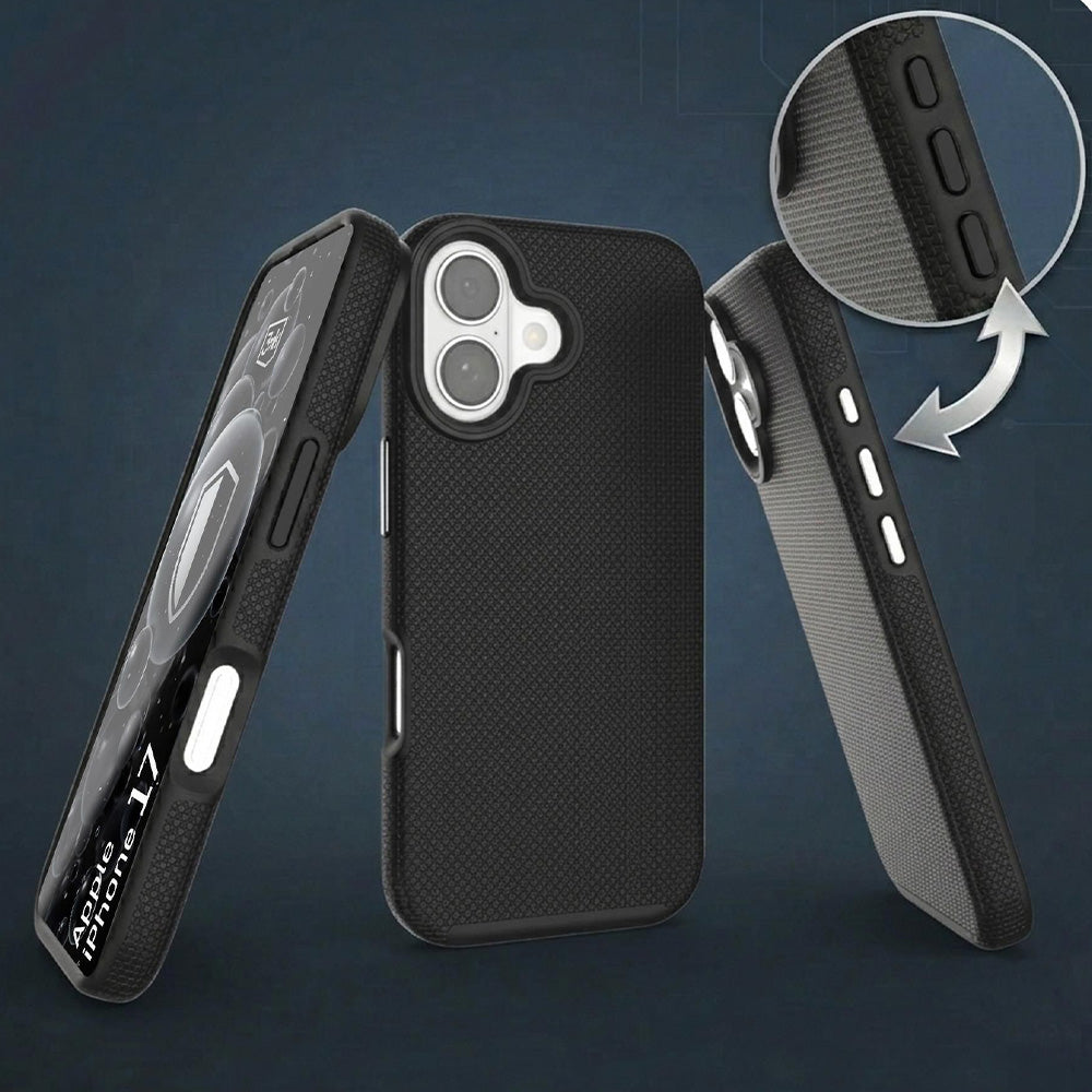 Handyhülle für iPhone 17, 3mk Hardy Shockproof MagCase mit MagSafe, Schwarz