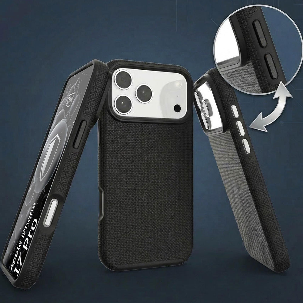 Handyhülle für iPhone 17 Pro, 3mk Hardy Shockproof MagCase mit MagSafe, Schwarz