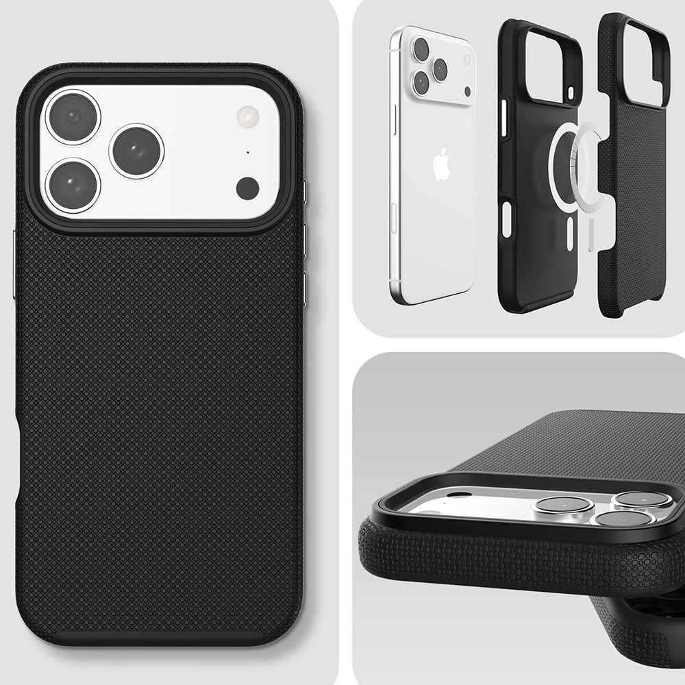Handyhülle für iPhone 17 Pro, 3mk Hardy Shockproof MagCase mit MagSafe, Schwarz