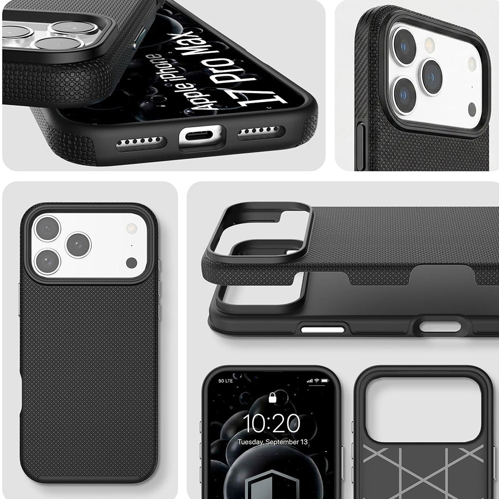 Handyhülle für iPhone 17 Pro Max, 3mk Hardy Shockproof MagCase mit MagSafe, Schwarz