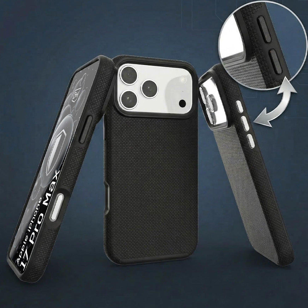 Handyhülle für iPhone 17 Pro Max, 3mk Hardy Shockproof MagCase mit MagSafe, Schwarz