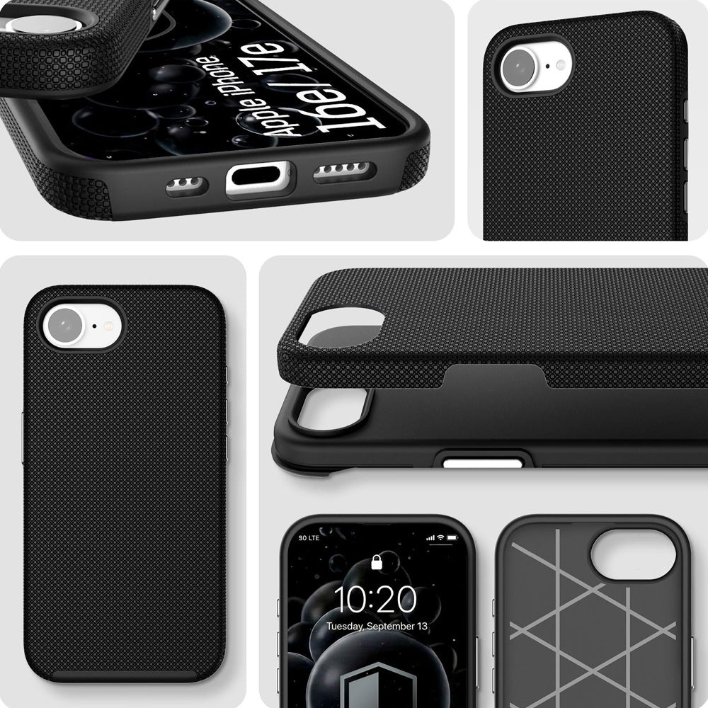 Handyhülle für iPhone 17e / 16e, 3mk Hardy Shockproof MagCase mit MagSafe, Schwarz