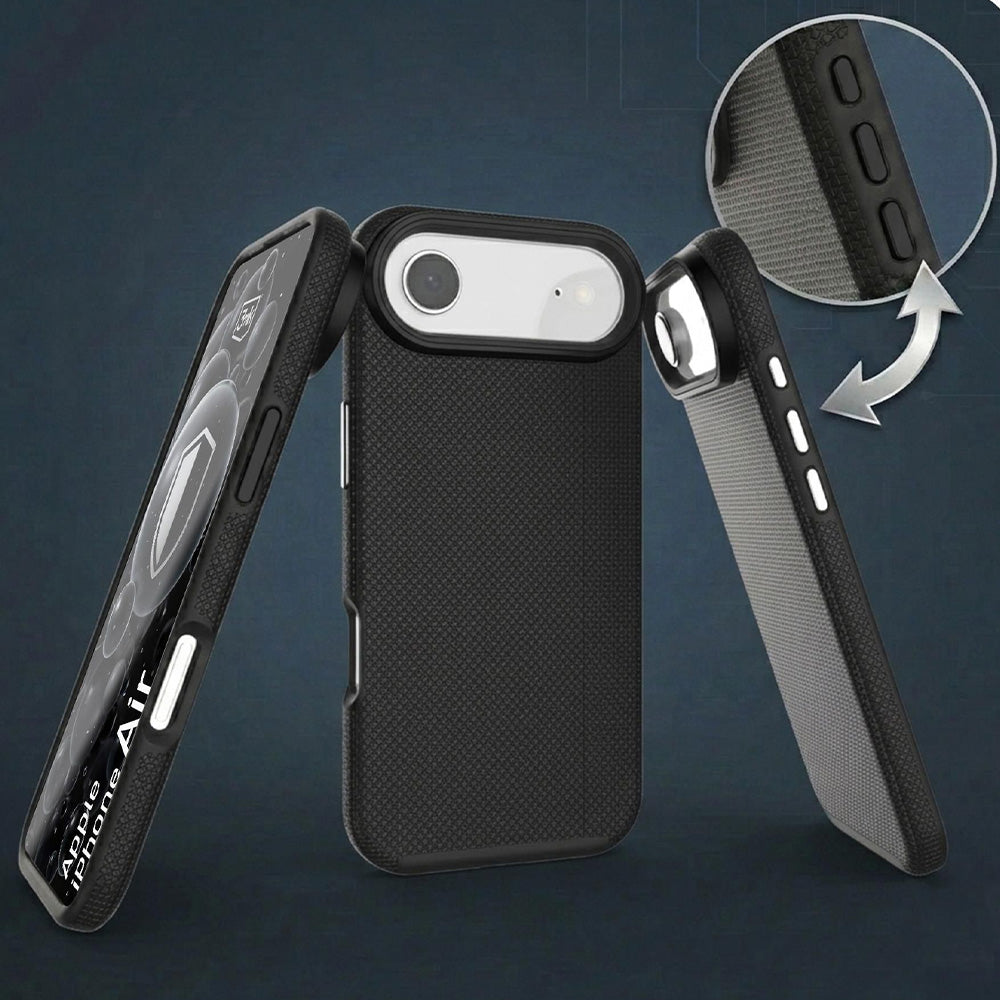 Handyhülle für iPhone Air, 3mk Hardy Shockproof MagCase mit MagSafe, Schwarz