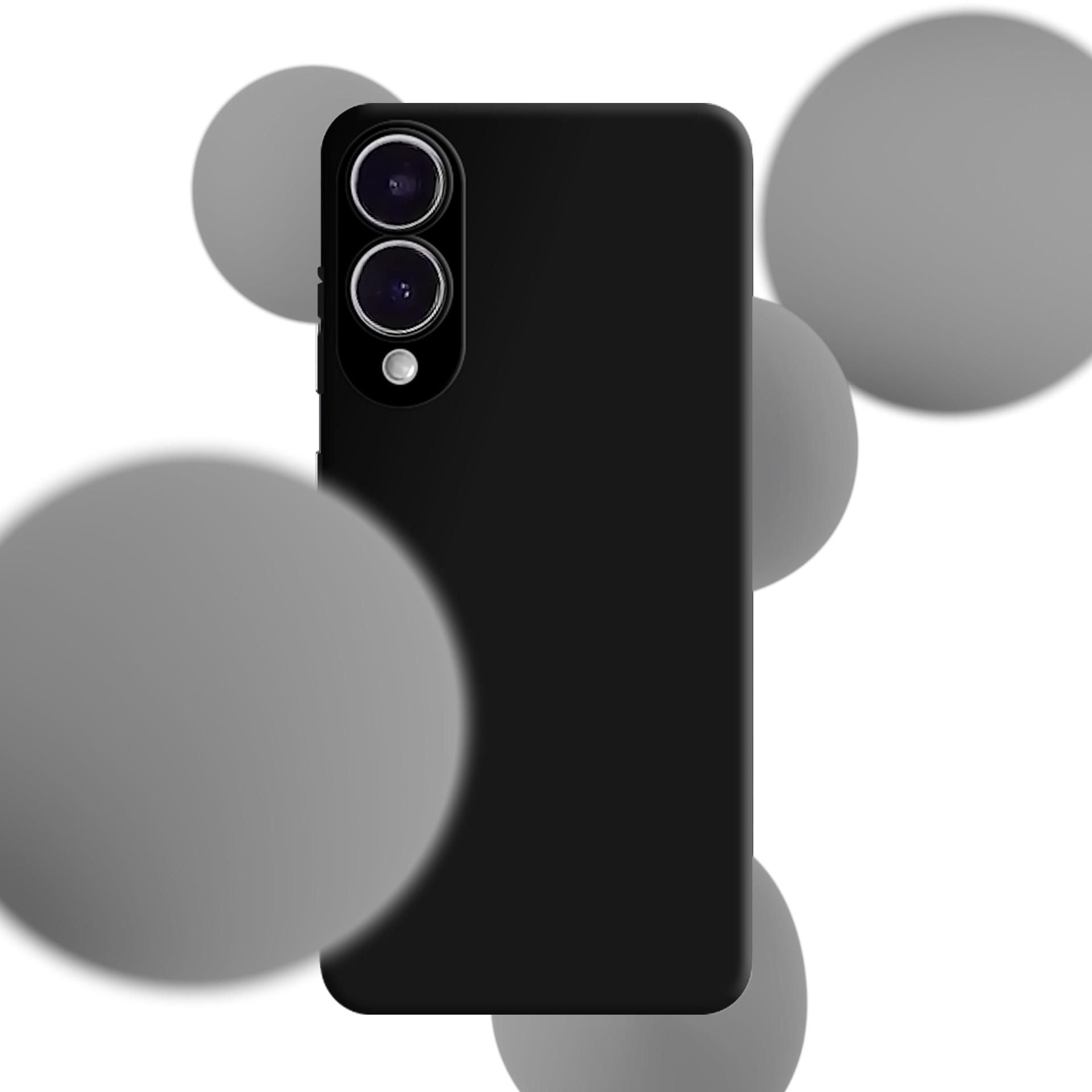 Handyhülle für Galaxy S25 Edge, 3mk Hardy Silicone MagCase mit MagSafe, Schwarz