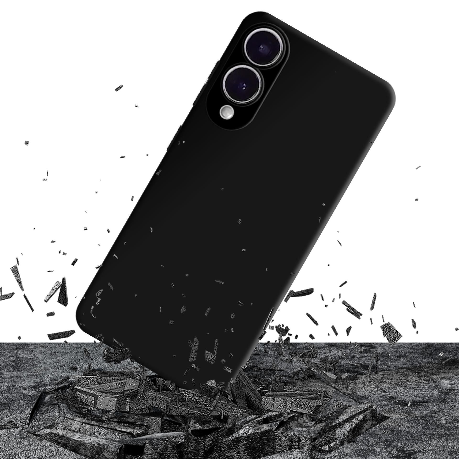 Handyhülle für Galaxy S25 Edge, 3mk Hardy Silicone MagCase mit MagSafe, Schwarz