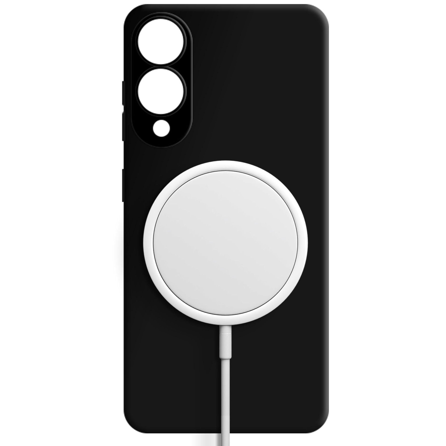 Handyhülle für Galaxy S25 Edge, 3mk Hardy Silicone MagCase mit MagSafe, Schwarz