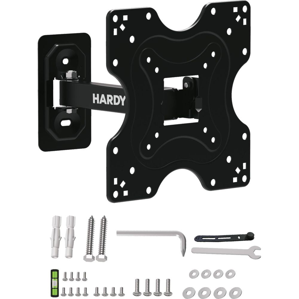 Wandhalterung für TV und Monitor 14–42" mit VESA, 3mk Hardy SlimGrip 20, Schwarz