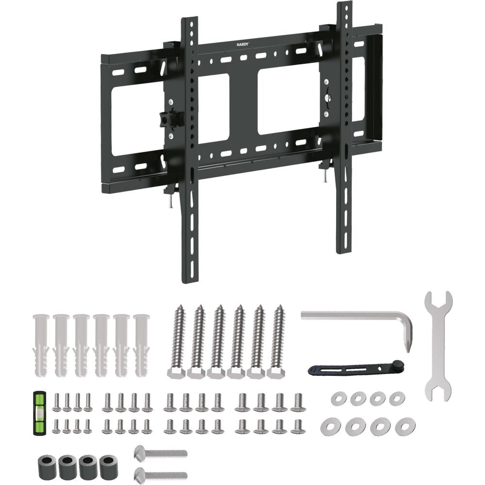 Wandhalterung für TV und Monitor 32–80" mit VESA, 3mk Hardy SlimGrip Pro 80, Schwarz