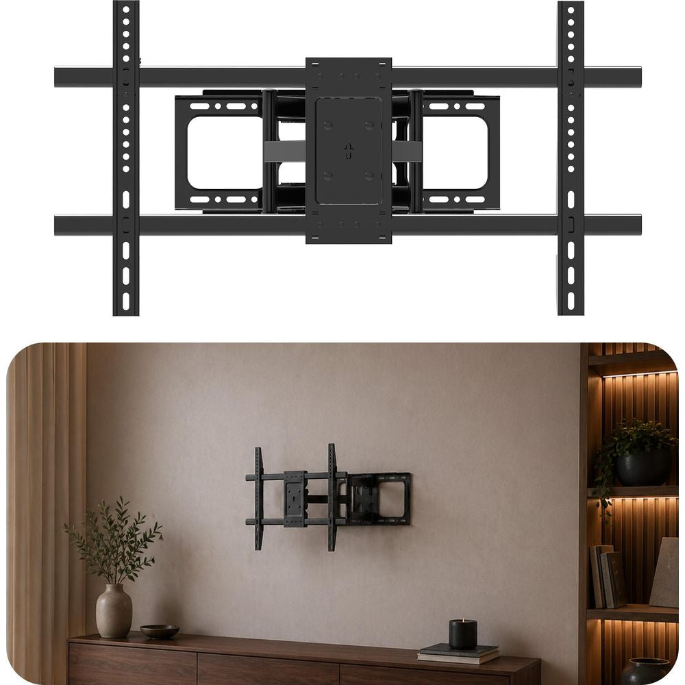 Wandhalterung für TV und Monitor 55–90" mit VESA, 3mk Hardy StableMount 75, Schwarz