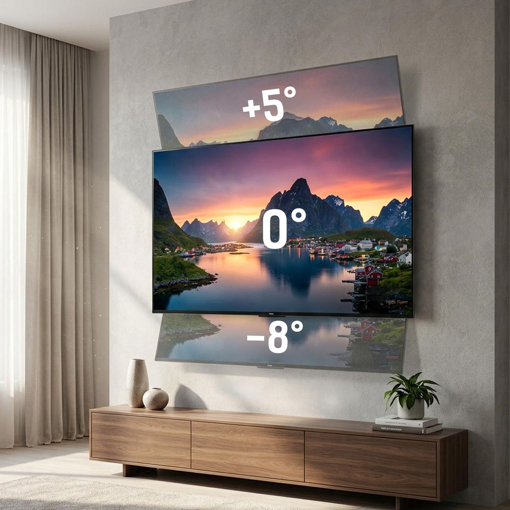 Wandhalterung für TV und Monitor 32–70" mit VESA, 3mk Hardy Xplore 35, Schwarz