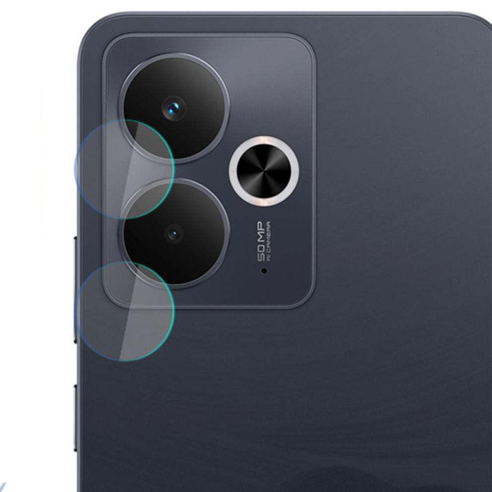 3mk Lens Protection on Realme 14 5G camera, scratch-resistant hybrid glass for durable lens protection.