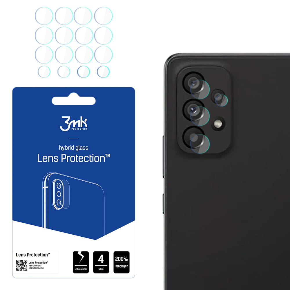 Gehärtetes Glas für die Kamera 3mk Hybrid Glass Lens Protection für Galaxy A53 5G